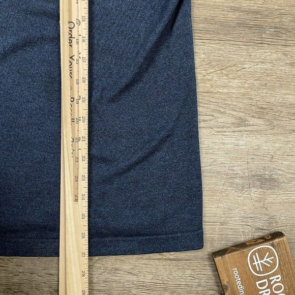 Vintage Joseph Abboud Sweater Blue Solid Knit Long Sleeve Pullover Henley Mens - Picture 7 of 8